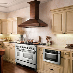 ZLINE 48 in. Designer Wooden Wall Mount Range Hood in Walnut, KBRR-48 - Smart Kitchen Lab
