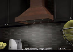 ZLINE 48 in. Designer Wooden Wall Mount Range Hood in Walnut, KBRR-48 - Smart Kitchen Lab
