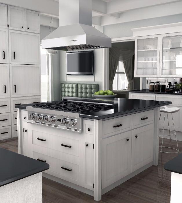 ZLINE 48 in. Ducted Island Mount Range Hood in Outdoor Approved Stainless Steel, 697i-304-48 - Smart Kitchen Lab