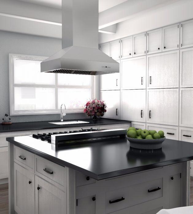 ZLINE 48 in. Ducted Island Mount Range Hood in Outdoor Approved Stainless Steel, 697i-304-48 - Smart Kitchen Lab