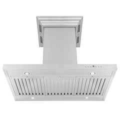 ZLINE 48 in. Island Mount Range Hood in Stainless Steel with Built-in CrownSound Bluetooth Speakers, GL2iCRN-BT-48 - Smart Kitchen Lab