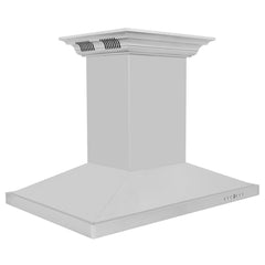 ZLINE 48 in. Island Mount Range Hood in Stainless Steel with Built-in CrownSound Bluetooth Speakers, GL2iCRN-BT-48 - Smart Kitchen Lab