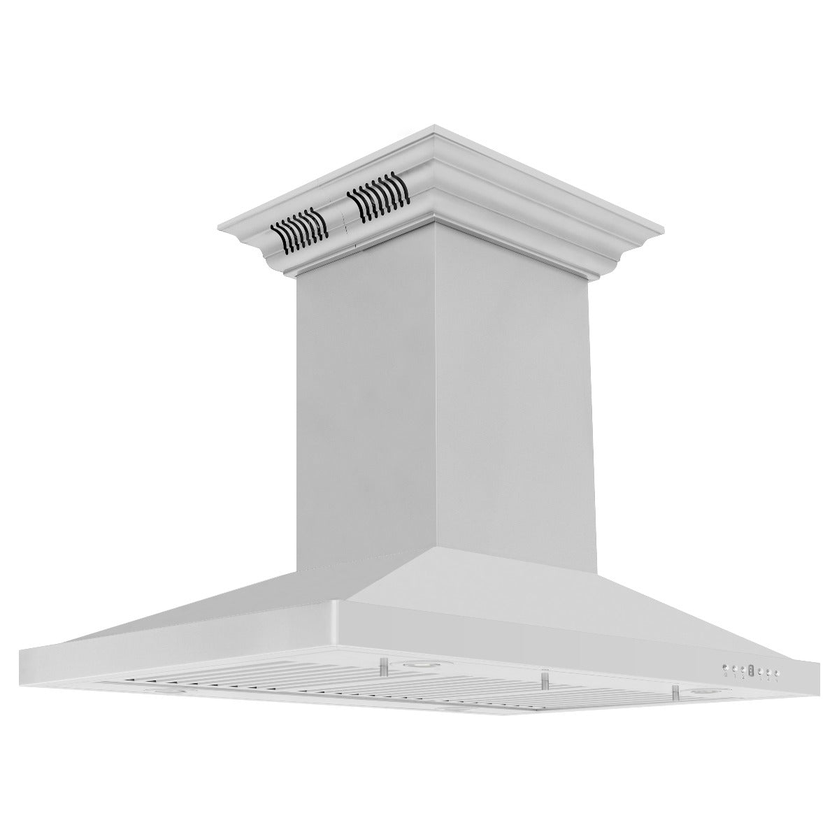 ZLINE 48 in. Island Mount Range Hood in Stainless Steel with Built-in CrownSound Bluetooth Speakers, GL2iCRN-BT-48 - Smart Kitchen Lab