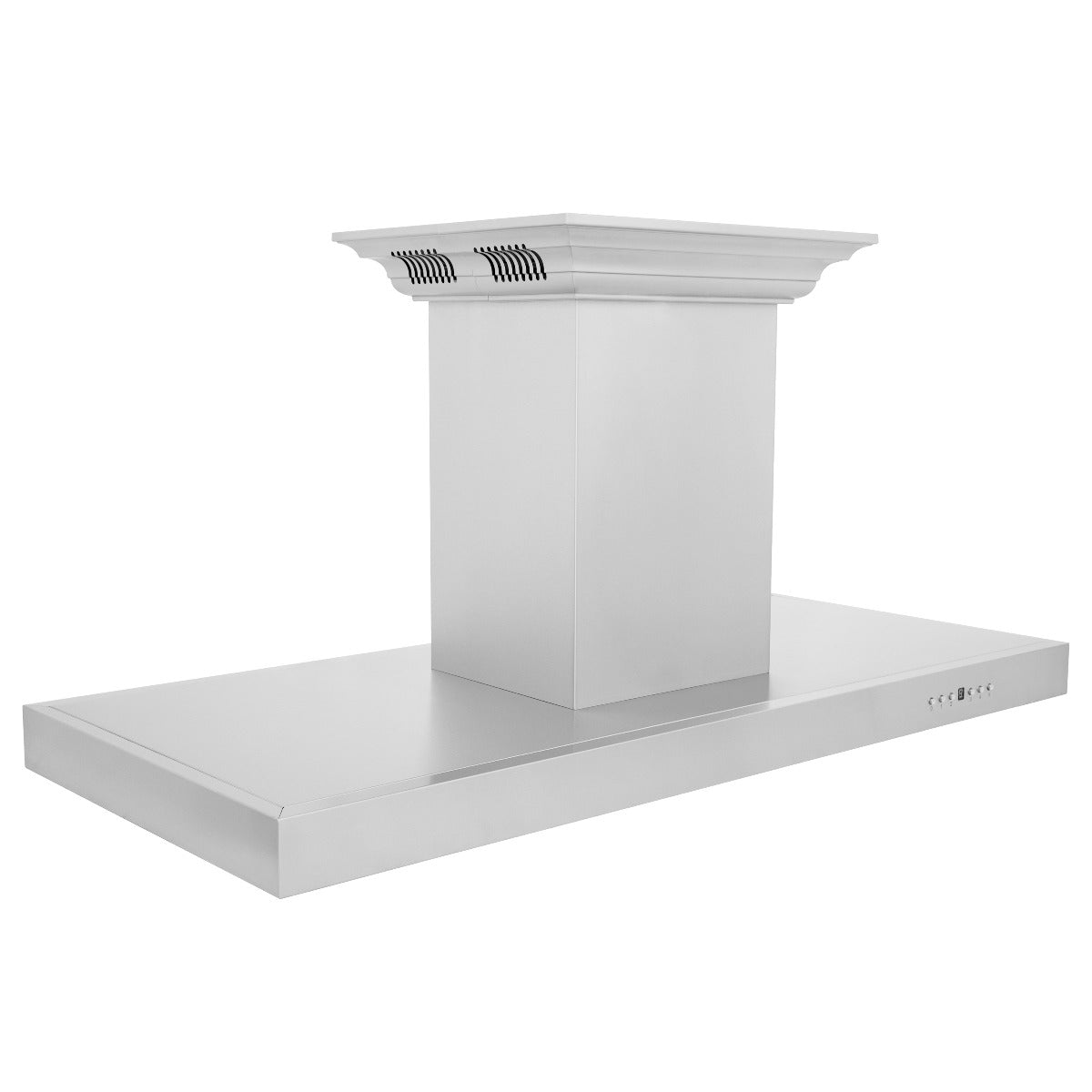 ZLINE 48 in. Island Mount Range Hood in Stainless Steel with Built-in CrownSound‚ Bluetooth Speakers, KE2iCRN-BT-48 - Smart Kitchen Lab