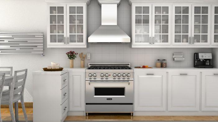 ZLINE 48 in. Professional Convertible Vent Wall Mount Range Hood in Stainless Steel with Crown Molding, 597CRN-48 - Smart Kitchen Lab