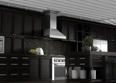 ZLINE 48 in. Professional Convertible Vent Wall Mount Range Hood in Stainless Steel with Crown Molding, 597CRN-48 - Smart Kitchen Lab