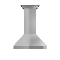 ZLINE 48 in. Professional Convertible Vent Wall Mount Range Hood in Stainless Steel with Crown Molding, 597CRN-48 - Smart Kitchen Lab