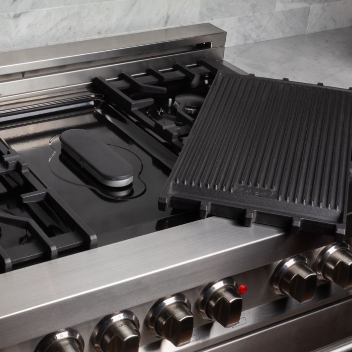 ZLINE 48 in. Professional Gas Burner and Electric Oven in Stainless Steel, RA48 - Smart Kitchen Lab