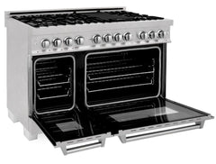 ZLINE 48 in. Professional Gas Burner/Electric Oven in DuraSnow® Stainless with 6.0 cu.ft. Oven, RAS-SN-48 - Smart Kitchen Lab