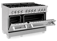 ZLINE 48 in. Professional Gas Burner/Electric Oven in DuraSnow® Stainless with 6.0 cu.ft. Oven, RAS-SN-48 - Smart Kitchen Lab