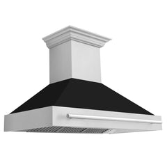 ZLINE 48 In. Stainless Steel Range Hood with Black Matte Shell, 8654STX-BLM48 - Smart Kitchen Lab