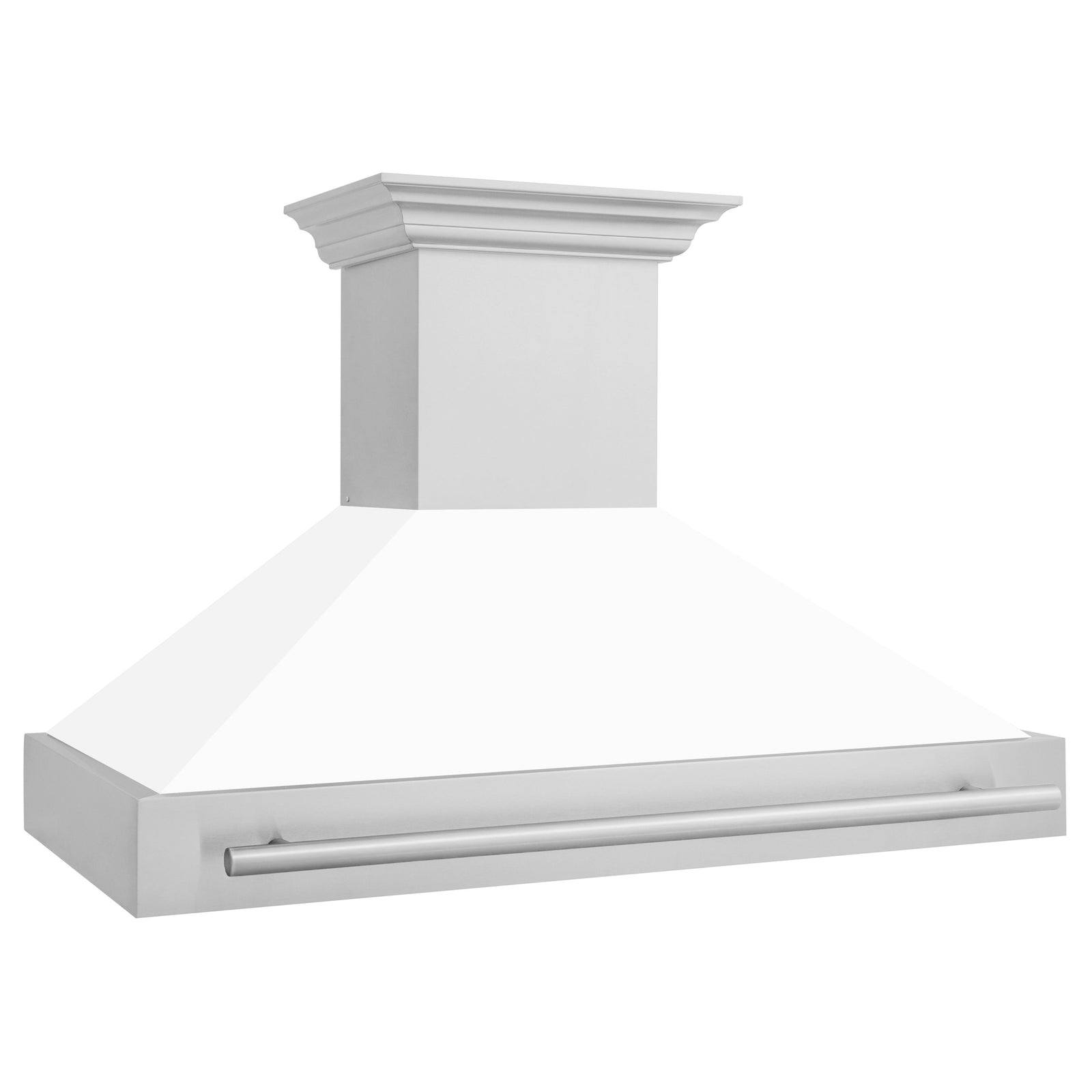 ZLINE 48 In. Stainless Steel Range Hood with White Matte Shell, 8654STX-WM-48 - Smart Kitchen Lab