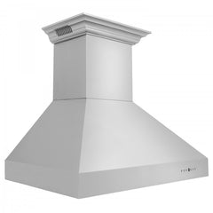 ZLINE 48 in. Stainless Steel Wall Range Hood with Built-in CrownSound® Bluetooth Speakers, 667CRN-BT-48 - Smart Kitchen Lab