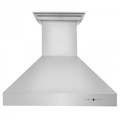 ZLINE 48 in. Stainless Steel Wall Range Hood with Built-in CrownSound® Bluetooth Speakers, 667CRN-BT-48 - Smart Kitchen Lab