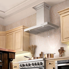 ZLINE 48 in. Stainless Steel Wall Range Hood with Built-in CrownSound® Bluetooth Speakers, KECRN-BT-48 - Smart Kitchen Lab
