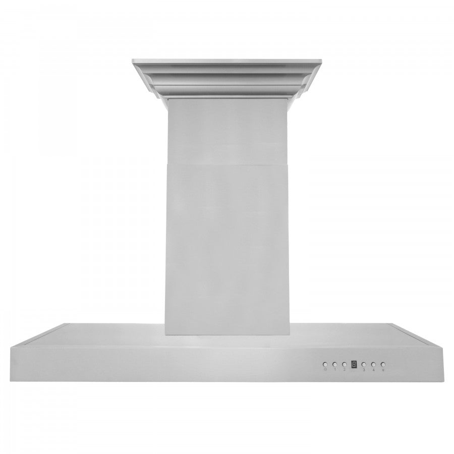 ZLINE 48 in. Stainless Steel Wall Range Hood with Built-in CrownSound® Bluetooth Speakers, KECRN-BT-48 - Smart Kitchen Lab