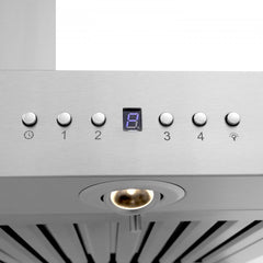 ZLINE 48 in. Stainless Steel Wall Range Hood with Built-in CrownSound® Bluetooth Speakers, KECRN-BT-48 - Smart Kitchen Lab