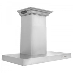 ZLINE 48 in. Stainless Steel Wall Range Hood with Built-in CrownSound® Bluetooth Speakers, KECRN-BT-48 - Smart Kitchen Lab