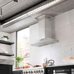 ZLINE 48 in. Stainless Steel Wall Range Hood with Built-in CrownSound® Bluetooth Speakers, KECRN-BT-48 - Smart Kitchen Lab