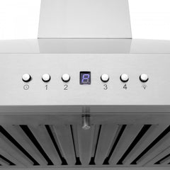 ZLINE 48 in. Stainless Steel Wall Range Hood with Built-in CrownSound® Bluetooth Speakers, KL3CRN-BT-48 - Smart Kitchen Lab
