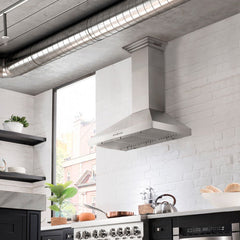 ZLINE 48 in. Stainless Steel Wall Range Hood with Built-in CrownSound® Bluetooth Speakers, KL3CRN-BT-48 - Smart Kitchen Lab