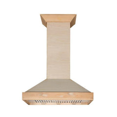 ZLINE 48 in. Unfinished Wooden Wall Range Hood, KBUF-48 - Smart Kitchen Lab