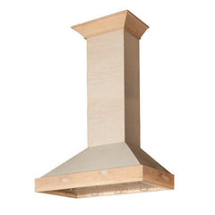 ZLINE 48 in. Unfinished Wooden Wall Range Hood, KBUF-48 - Smart Kitchen Lab