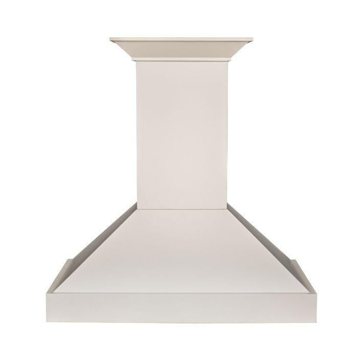 ZLINE 48 in. Wooden Wall Mount Range Hood in White, KBTT-48 - Smart Kitchen Lab