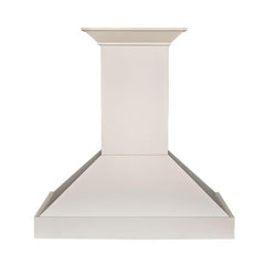 ZLINE 48 in. Wooden Wall Mount Range Hood in White, KBTT-48 - Smart Kitchen Lab