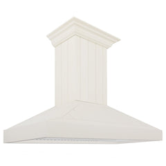 ZLINE 48 in. Wooden Wall Mount Range Hood in White, KPTT-48 - Smart Kitchen Lab