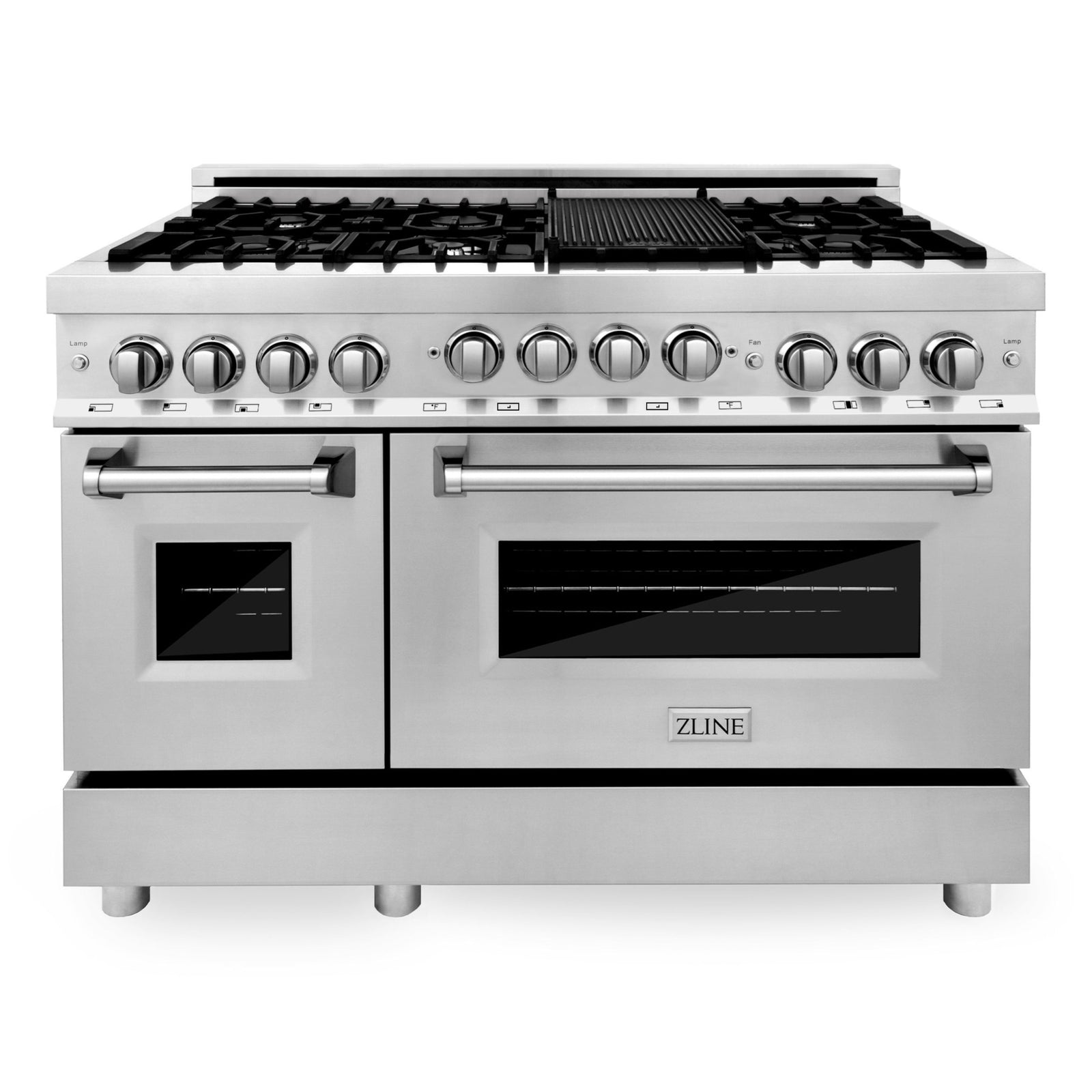 ZLINE 48 Inch 6.0 cu. ft. Range with Gas Cooktop and Gas Oven in Stainless Steel, RG48 - Smart Kitchen Lab