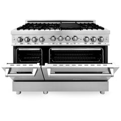 ZLINE 48 Inch 6.0 cu. ft. Range with Gas Cooktop and Gas Oven in Stainless Steel, RG48 - Smart Kitchen Lab