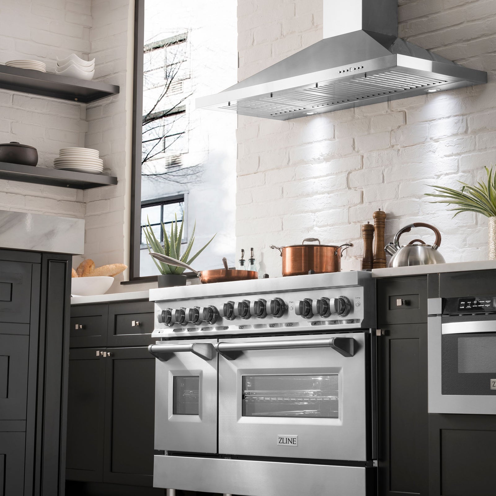 ZLINE 48 Inch 6.0 cu. ft. Range with Gas Cooktop and Gas Oven in Stainless Steel, RG48 - Smart Kitchen Lab