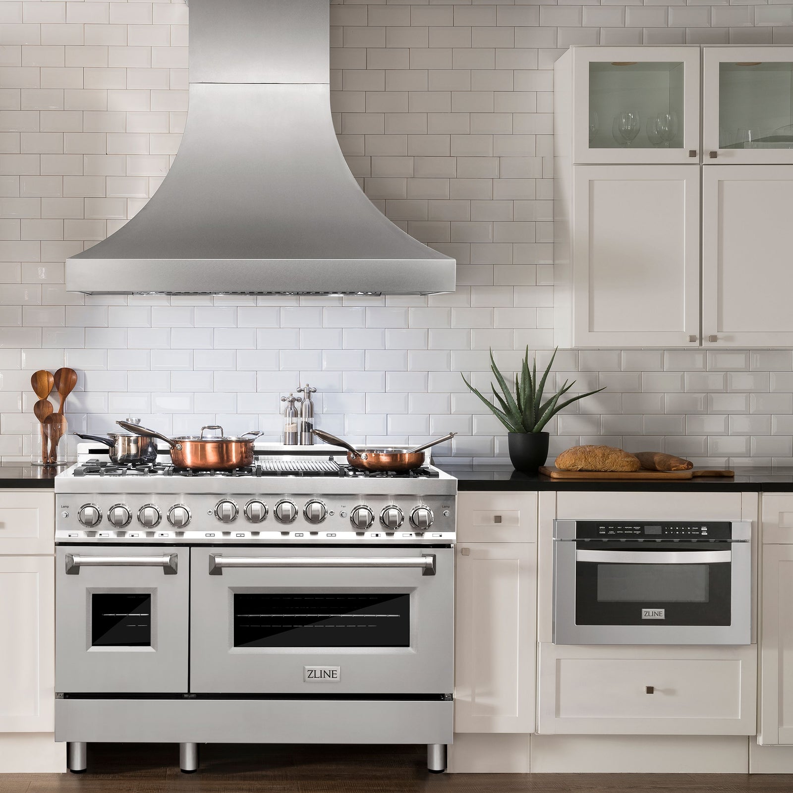 ZLINE 48 Inch 6.0 cu. ft. Range with Gas Cooktop and Gas Oven in Stainless Steel, RG48 - Smart Kitchen Lab