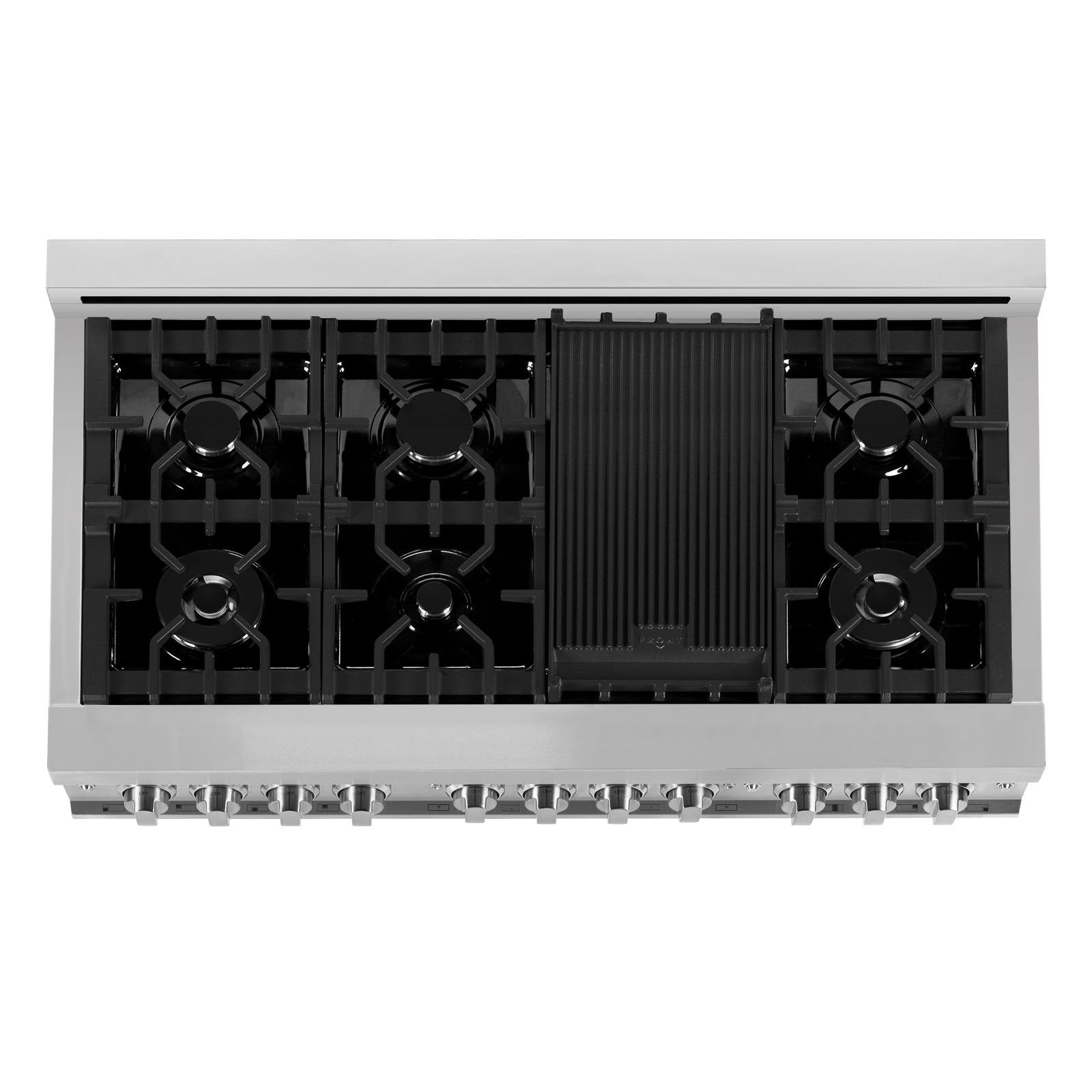 ZLINE 48 Inch 6.0 cu. ft. Range with Gas Cooktop and Gas Oven in Stainless Steel, RG48 - Smart Kitchen Lab