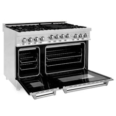 ZLINE 48 Inch 6.0 cu. ft. Range with Gas Cooktop and Gas Oven in Stainless Steel, RG48 - Smart Kitchen Lab
