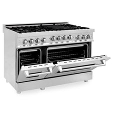 ZLINE 48 Inch 6.0 cu. ft. Range with Gas Cooktop and Gas Oven in Stainless Steel, RG48 - Smart Kitchen Lab