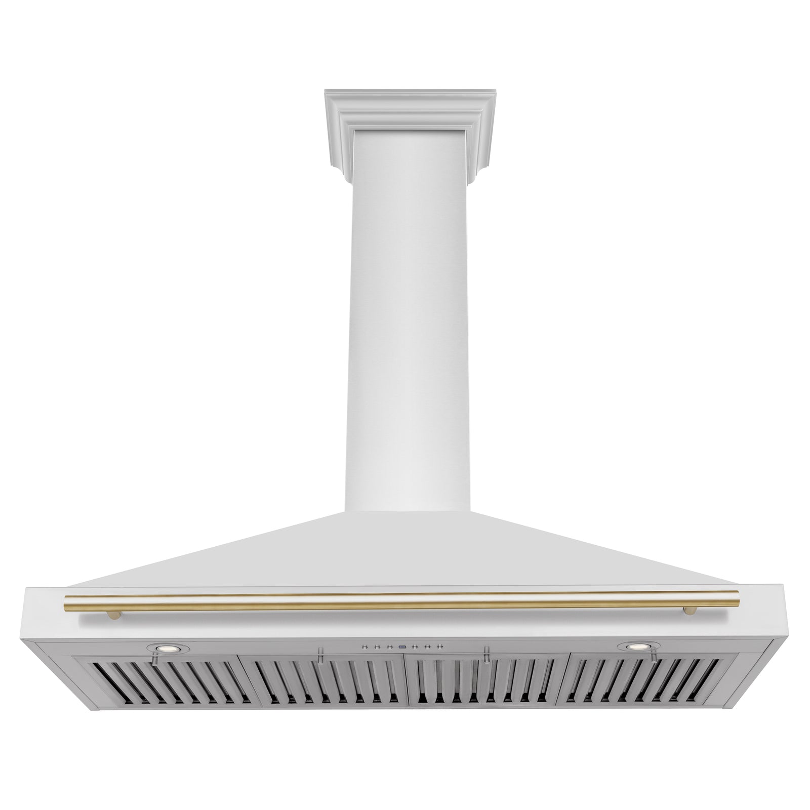 ZLINE 48 Inch Autograph Edition Stainless Steel Range Hood with Gold Handle, KB4STZ-48-G - Smart Kitchen Lab