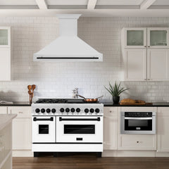 ZLINE 48 Inch Autograph Edition Stainless Steel Range Hood with Matte Black Handle, 8654STZ-48-MB - Smart Kitchen Lab