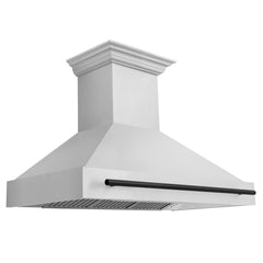 ZLINE 48 Inch Autograph Edition Stainless Steel Range Hood with Matte Black Handle, 8654STZ-48-MB - Smart Kitchen Lab
