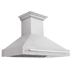 ZLINE 48 Inch DuraSnow® Stainless Steel Range Hood with Stainless Steel Handle, 8654SNX-48 - Smart Kitchen Lab