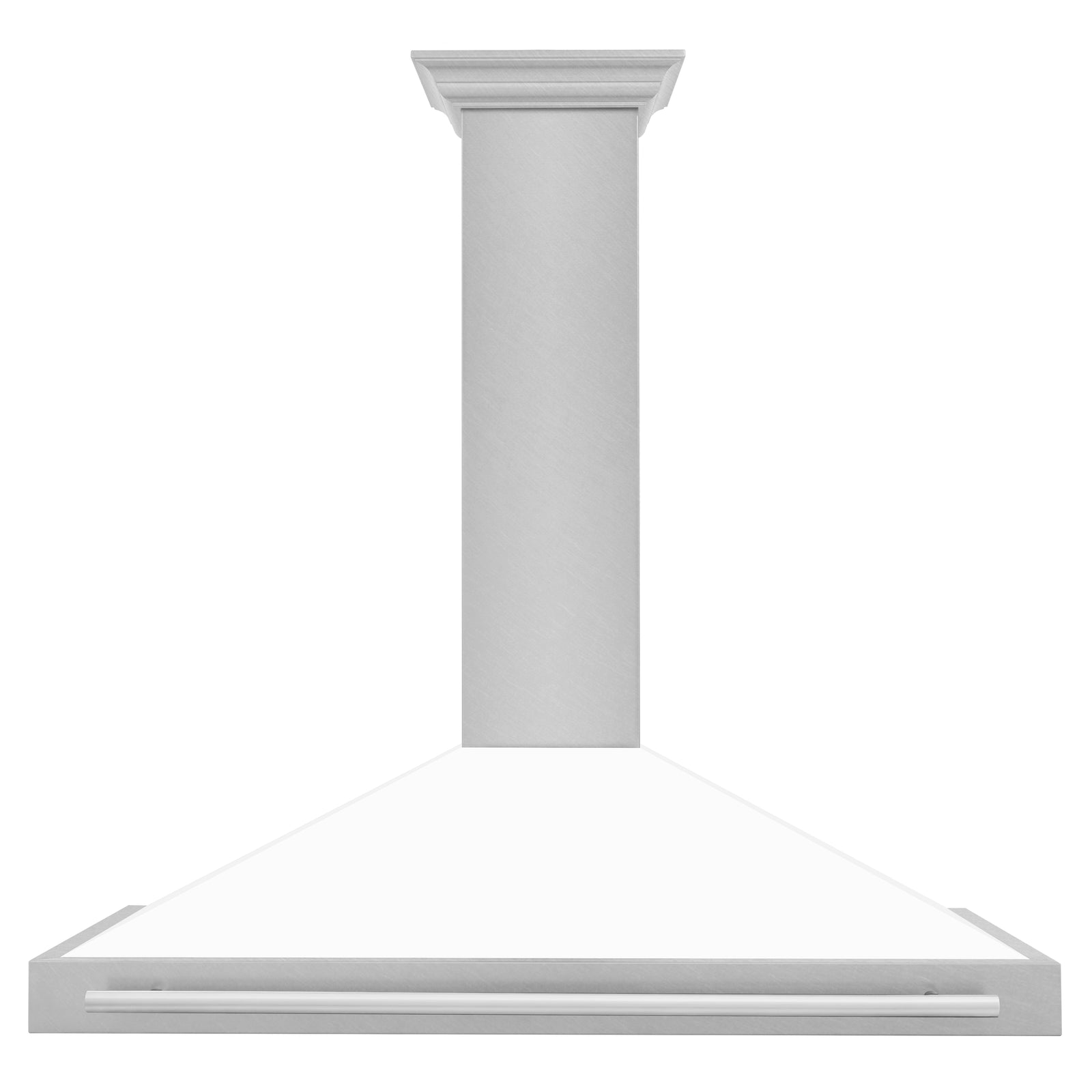 ZLINE 48 Inch DuraSnow® Stainless Steel Range Hood with White Matte Shell and Stainless Steel Handle, KB4SNX-WM-48 - Smart Kitchen Lab