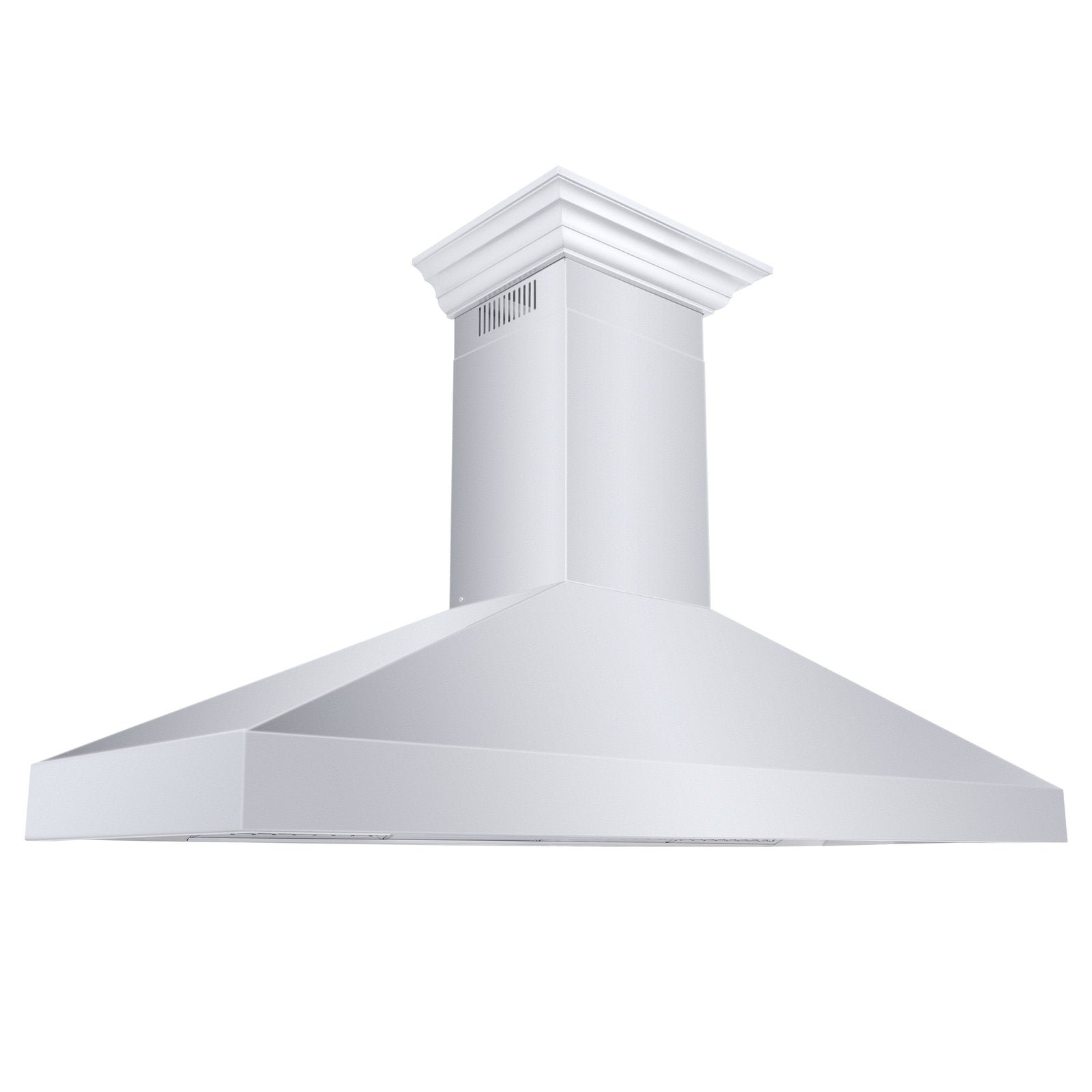 ZLINE 60 in. Professional Convertible Vent Wall Mount Range Hood in Stainless Steel with Crown Molding, 597CRN-60 - Smart Kitchen Lab