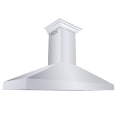 ZLINE 60 in. Professional Convertible Vent Wall Mount Range Hood in Stainless Steel with Crown Molding, 597CRN-60 - Smart Kitchen Lab
