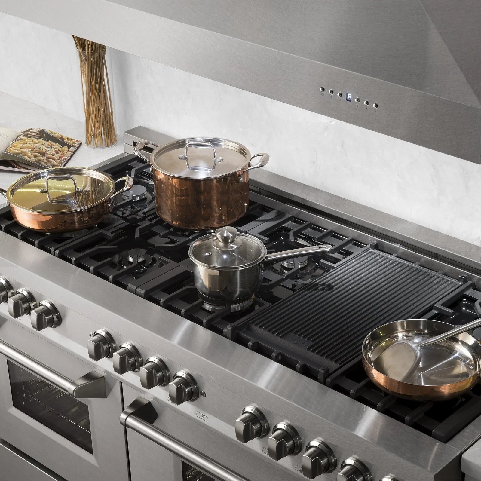 ZLINE 60 In. Professional Dual Fuel Range in Stainless Steel with DuraSnow®Stainless Steel Door, RA-SN-60 - Smart Kitchen Lab