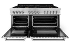 ZLINE 60 in. Professional Gas Burner with Brass Burners, 7.6 cu. ft. Electric Oven in Stainless Steel, RA-BR-60 - Smart Kitchen Lab