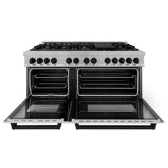 ZLINE 60 Inch Autograph Edition Dual Fuel Range in Stainless Steel with Matte Black Accents, RASZ-60-MB - Smart Kitchen Lab