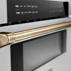 ZLINE Autograph 30 In. 1.2 cu. ft. Built-In Microwave Drawer In Fingerprint Resistant Stainless Steel With Champagne Bronze Accents, MWDZ-30-SS-CB - Smart Kitchen Lab