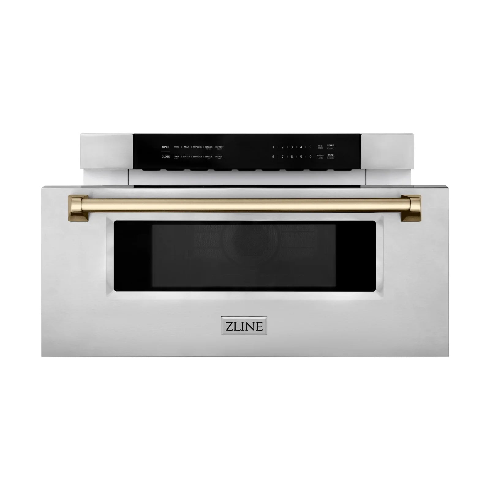 ZLINE Autograph 30 In. 1.2 cu. ft. Built-In Microwave Drawer In Stainless Steel With Champagne Bronze Accents, MWDZ-30-CB - Smart Kitchen Lab