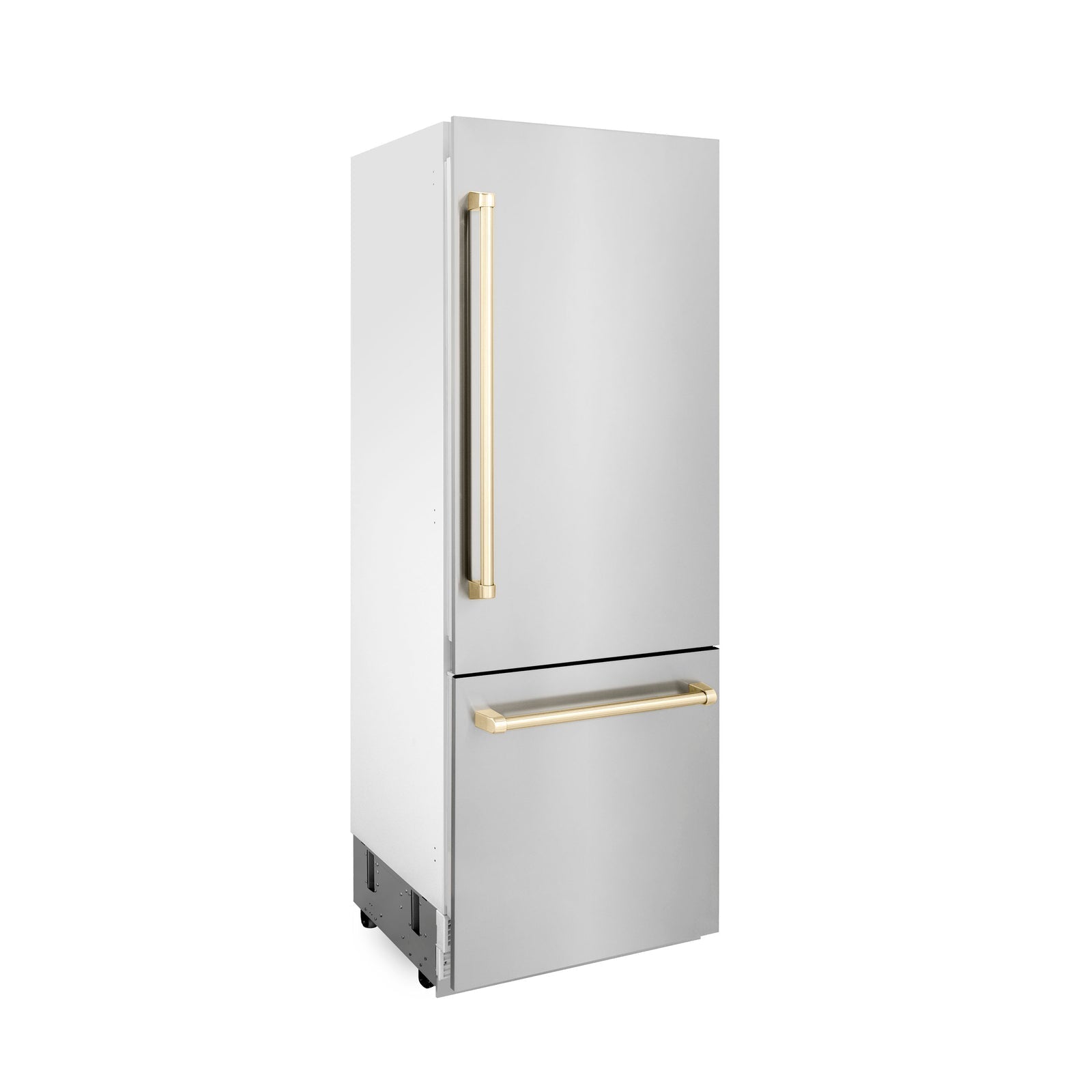 ZLINE Autograph 30 In. 16.1 cu. ft. Built-In Refrigerator with Internal Water and Ice Dispenser with Gold Accents, RBIVZ-304-30-G - Smart Kitchen Lab
